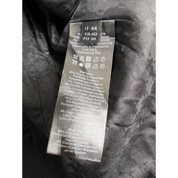 Karl Lagerfeld Womens Tweed Double Zip Moto Jacket Blazer IT 44 US Medium - Picture 6 of 8